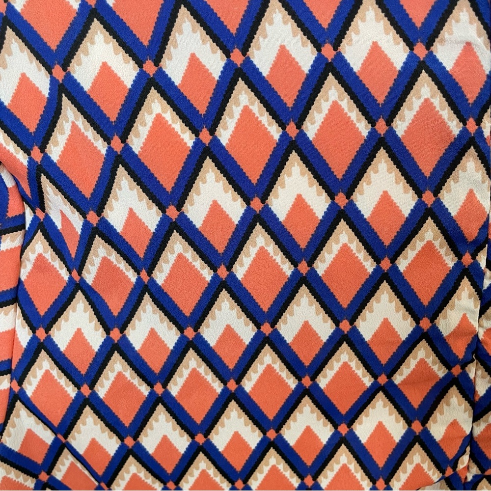 Geometric Patterned Mini Dress with Short Sleeves - S - Picture 5 of 6